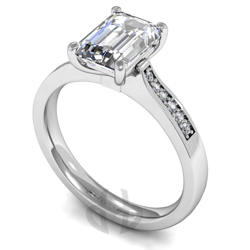 Engagement Ring with Shoulder Stones (TBC913) - GIA Certificate